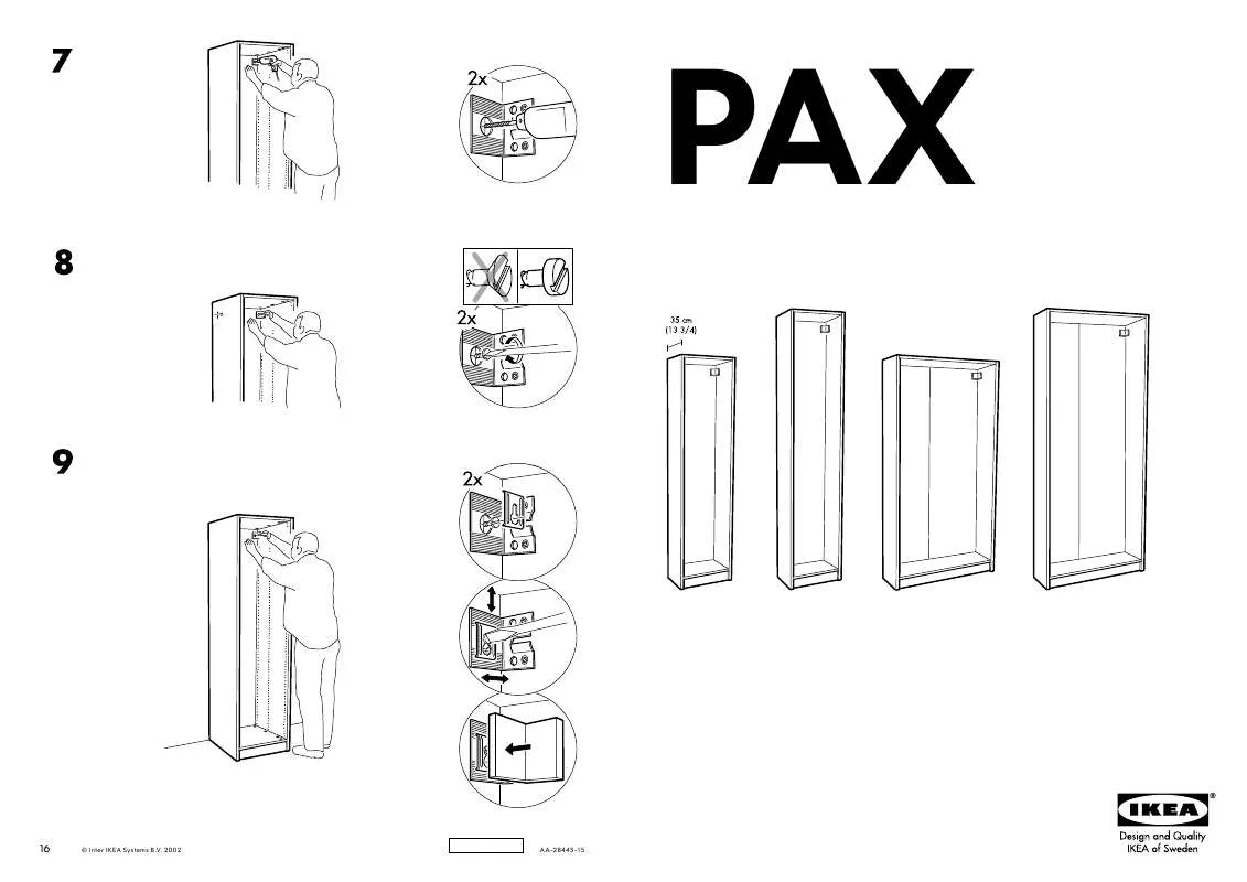 Mode d'emploi IKEA PAX WARDROBE FRAME 39X14X79