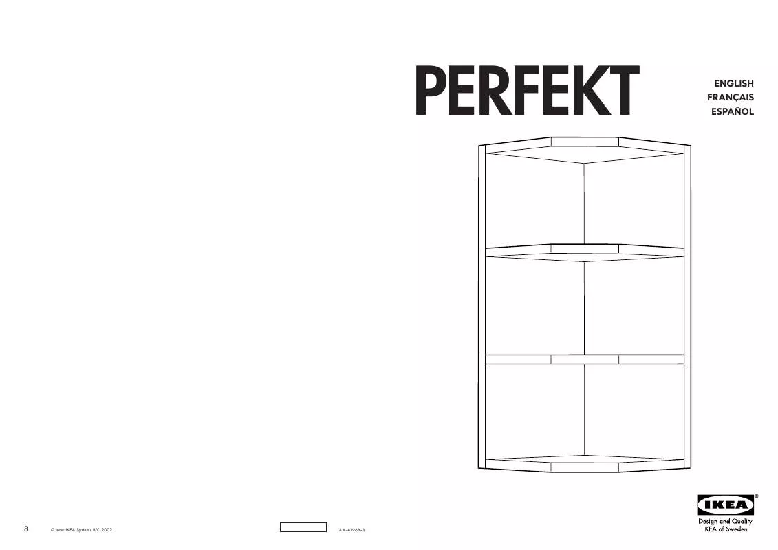 Mode d'emploi IKEA PERFEKT ÄDEL END WALL UNIT 12X30