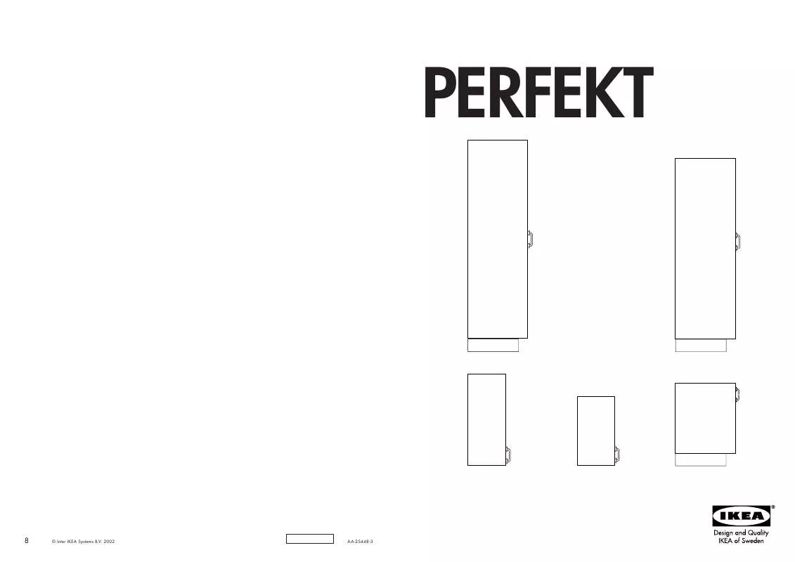Mode d'emploi IKEA PERFEKT FAGERLAND COVER PANEL/HIGH CABINET