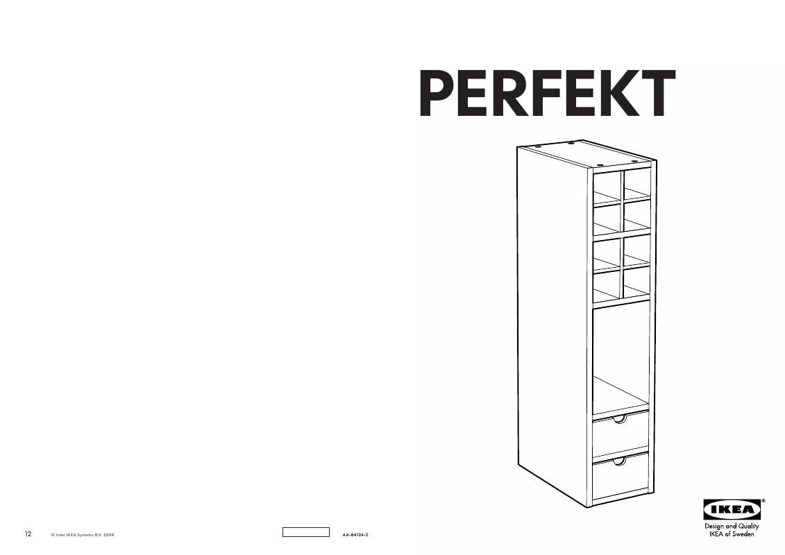 Mode d'emploi IKEA PERFEKT SHELF W/ 2 DRAWERS 9X39