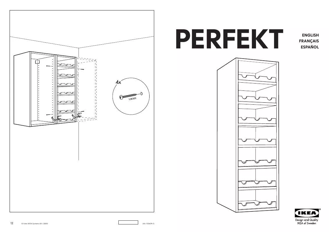 Mode d'emploi IKEA PERFEKT WINE SHELF 15X39