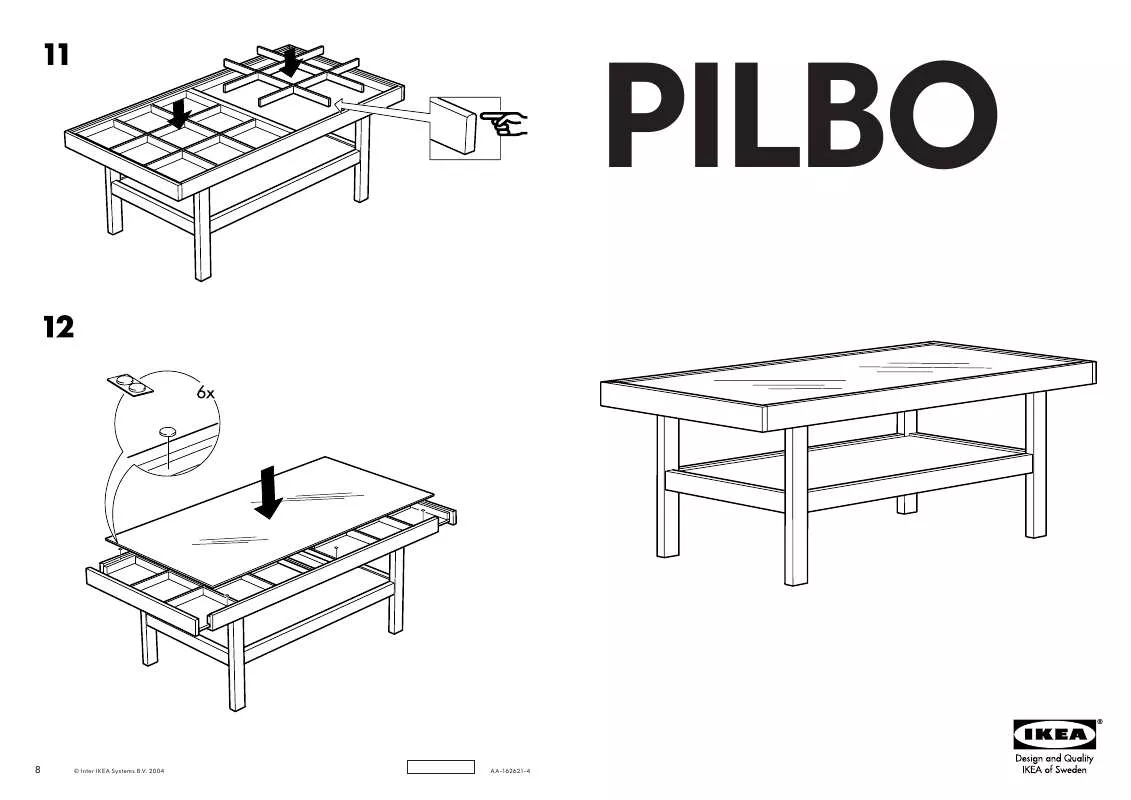 Mode d'emploi IKEA PILBO COFFEE TABLE 46 1/2X24