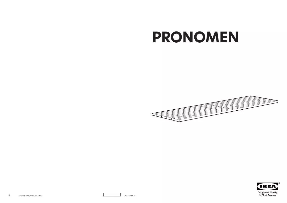 Mode d'emploi IKEA PRONOMEN COUNTERTOP 48 7/8X15