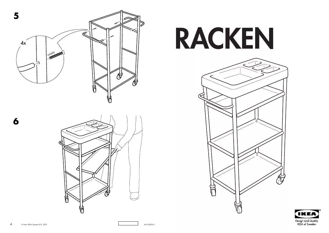 Mode d'emploi IKEA RACKEN UTILITY CART