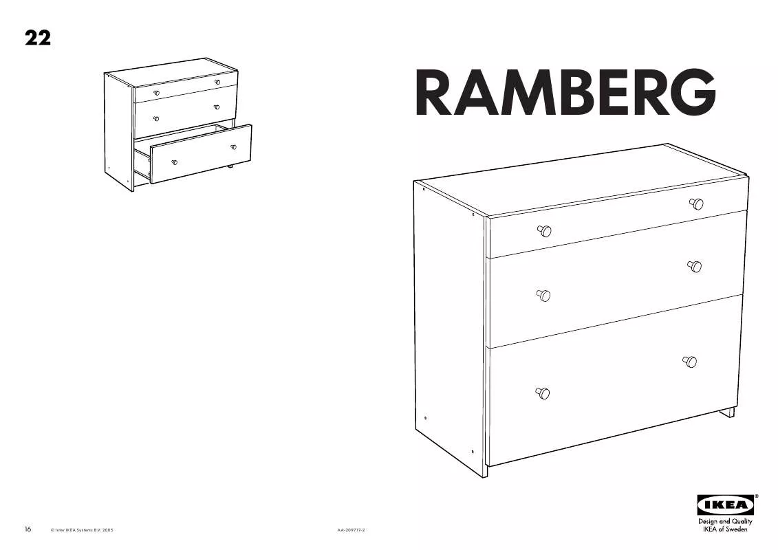 Mode d'emploi IKEA RAMBERG CHEST W/ 3 DRAWERS 36X31