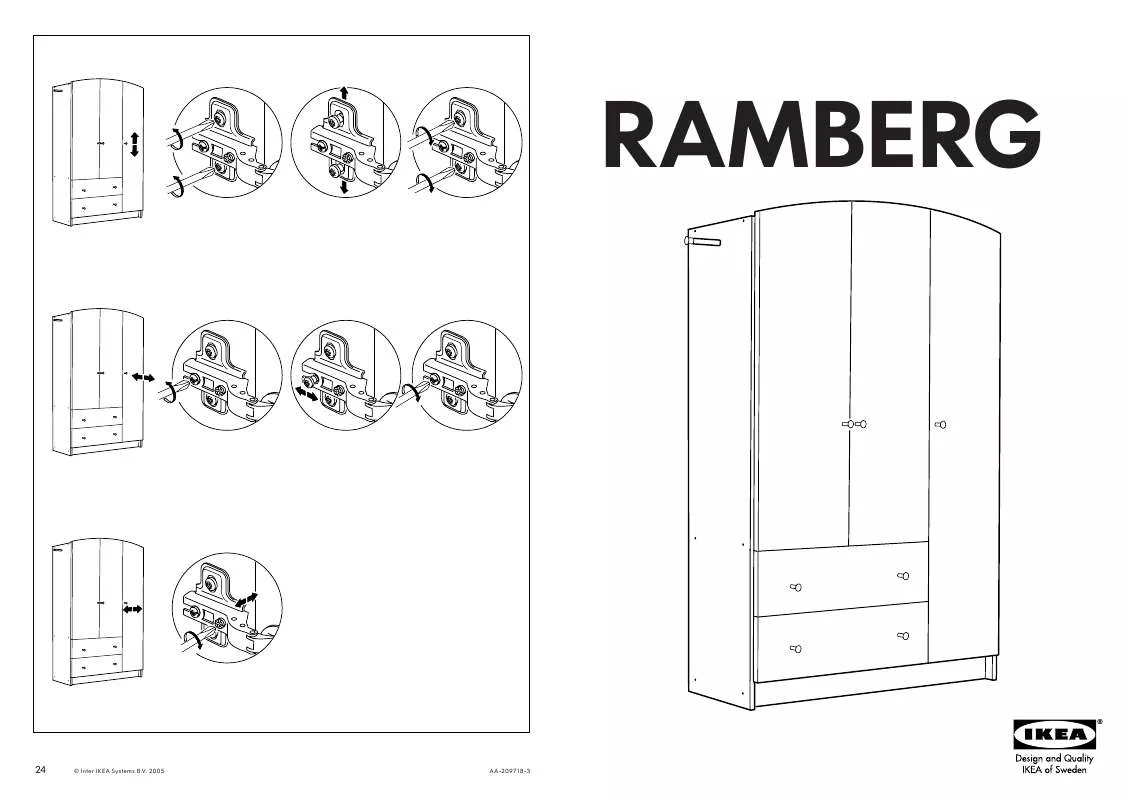 Mode d'emploi IKEA RAMBERG WARDROBE W/ 3 DOORS 53X83