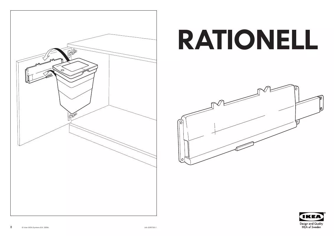 Mode d'emploi IKEA RATIONELL SUSPENSION RAIL FOR WASTEBIN