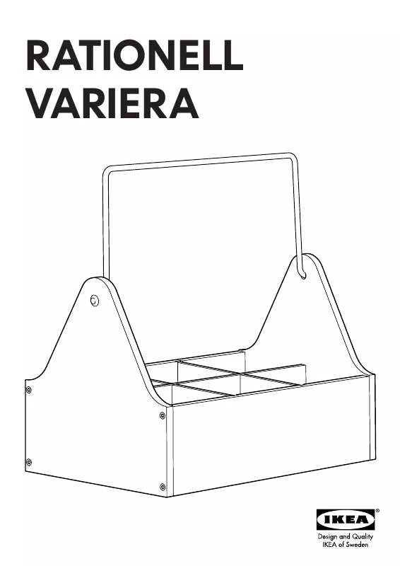 Mode d'emploi IKEA RATIONELL VARIERA BOX/HANDLE