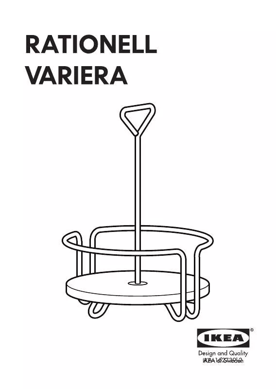 Mode d'emploi IKEA RATIONELL VARIERA CONDIMENT STAND