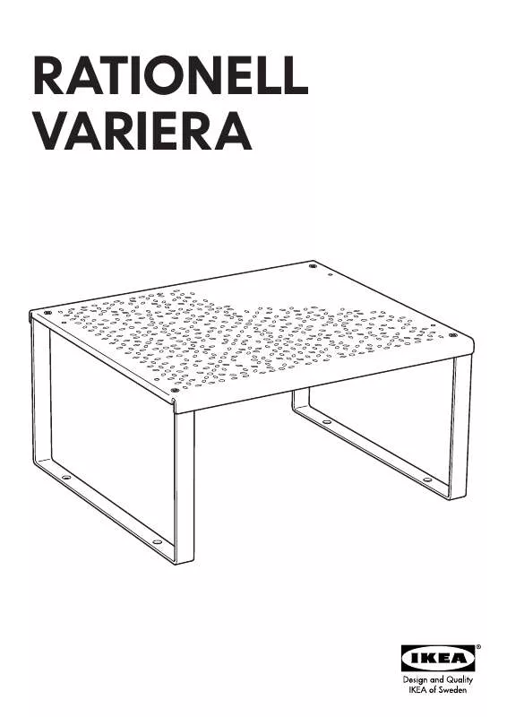 Mode d'emploi IKEA RATIONELL VARIERA SHELF INSERT 13X11X6