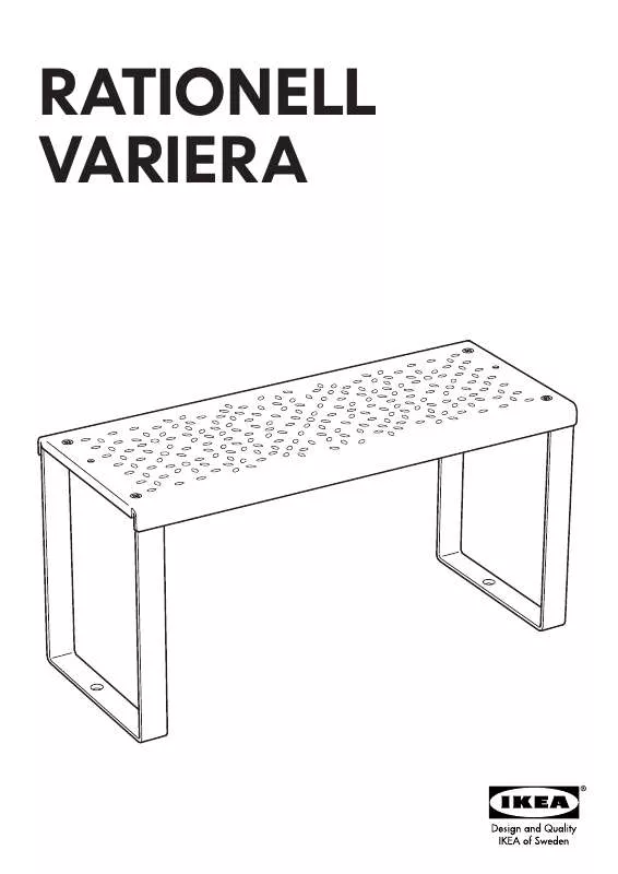 Mode d'emploi IKEA RATIONELL VARIERA SHELF INSERT 13X5X6