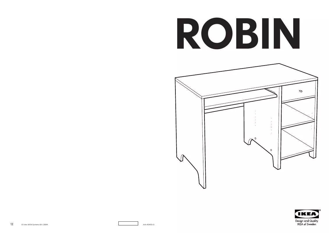 Mode d'emploi IKEA ROBIN DESK 43 1/4X23 5/8