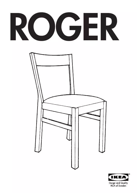 Mode d'emploi IKEA ROGER CHAIR