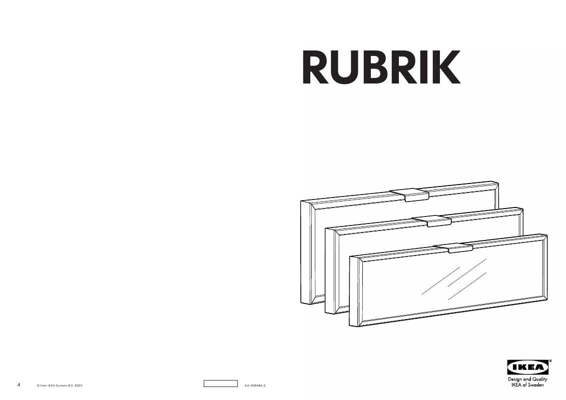 Mode d'emploi IKEA RUBRIK DEEP DRAWER FRONT SET/3 15