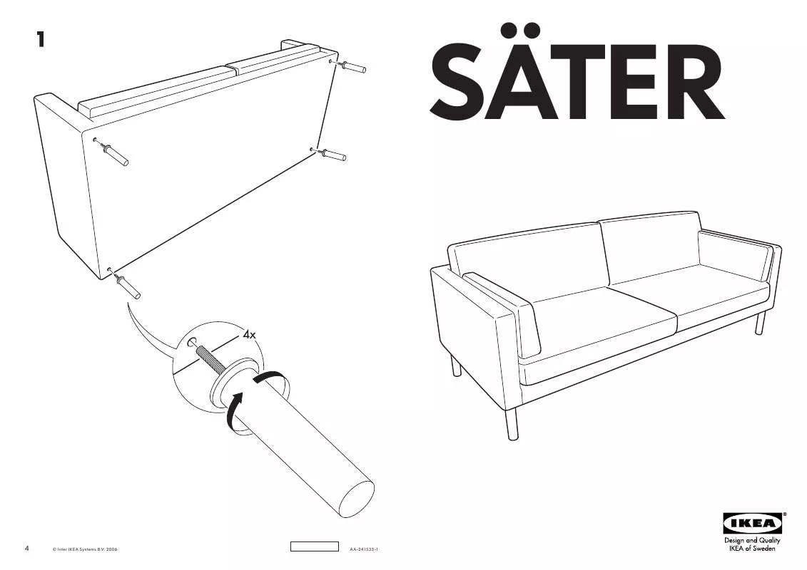 Mode d'emploi IKEA SÄTER 2.5-SEAT SOFA