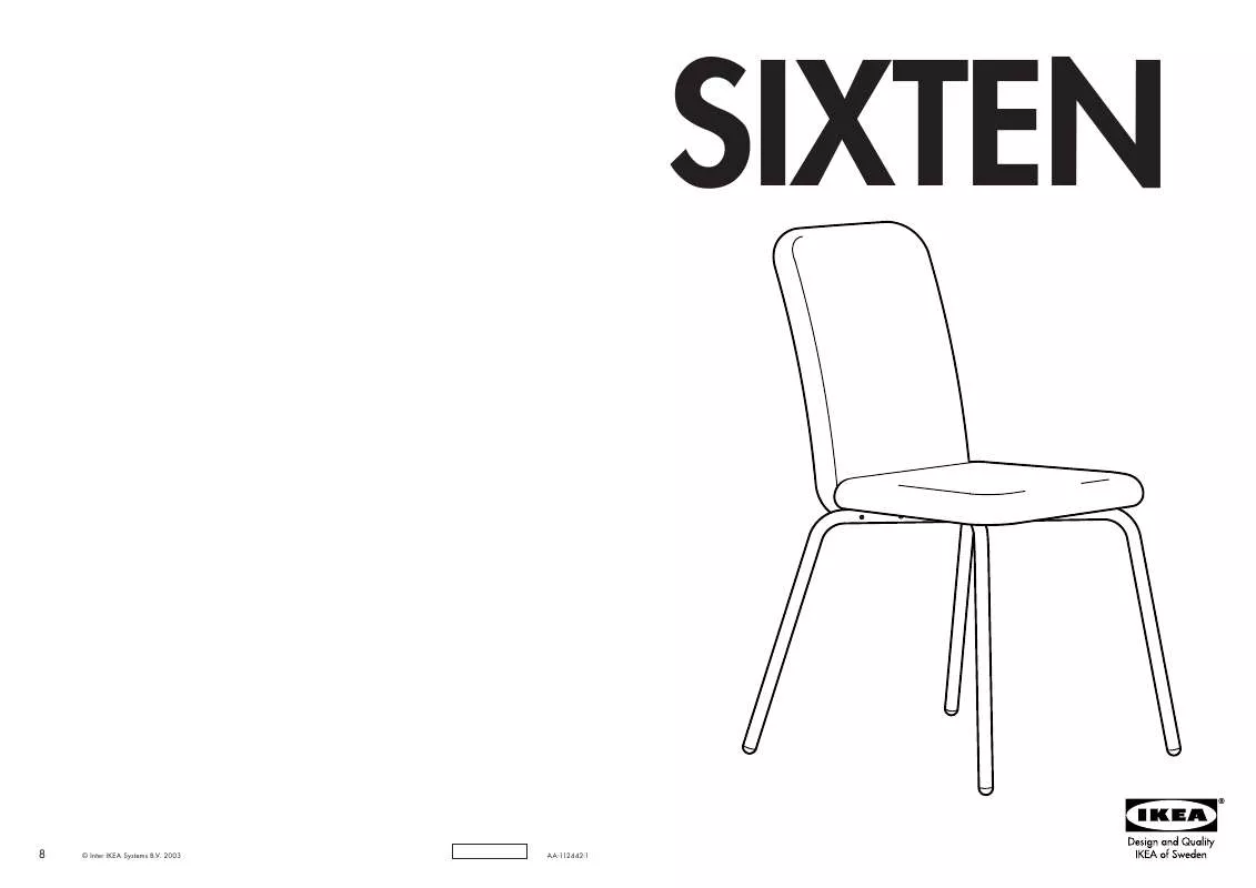 Mode d'emploi IKEA SIXTEN CHAIR
