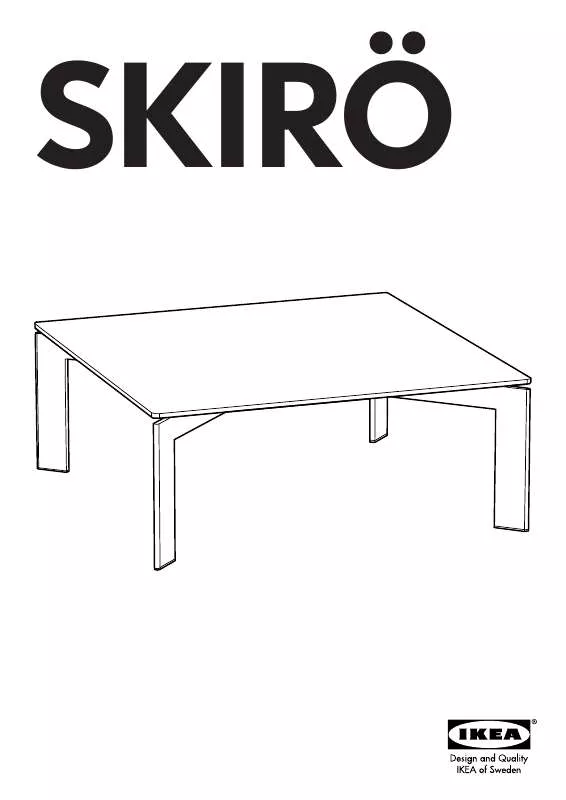 Mode d'emploi IKEA SKIRÖ COFFEE TABLE 39X39