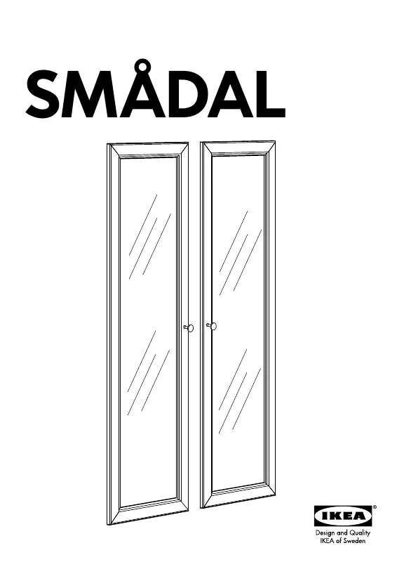 Mode d'emploi IKEA SMALDAL GLASS DOORS 2 PK