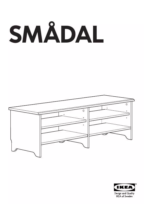 Mode d'emploi IKEA SMALDAL TV UNIT 46X15