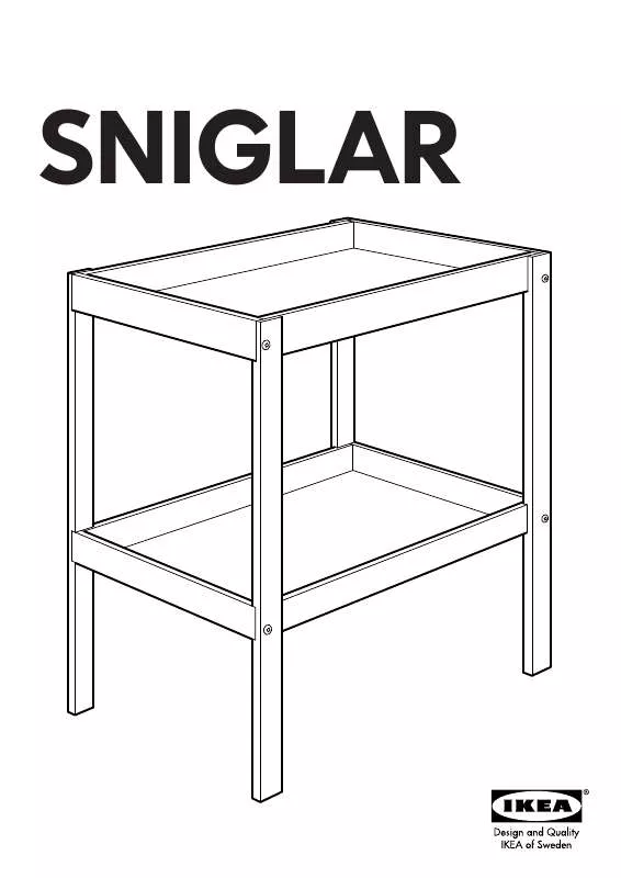 Mode d'emploi IKEA SNIGLAR CHANGING TABLE 28X21
