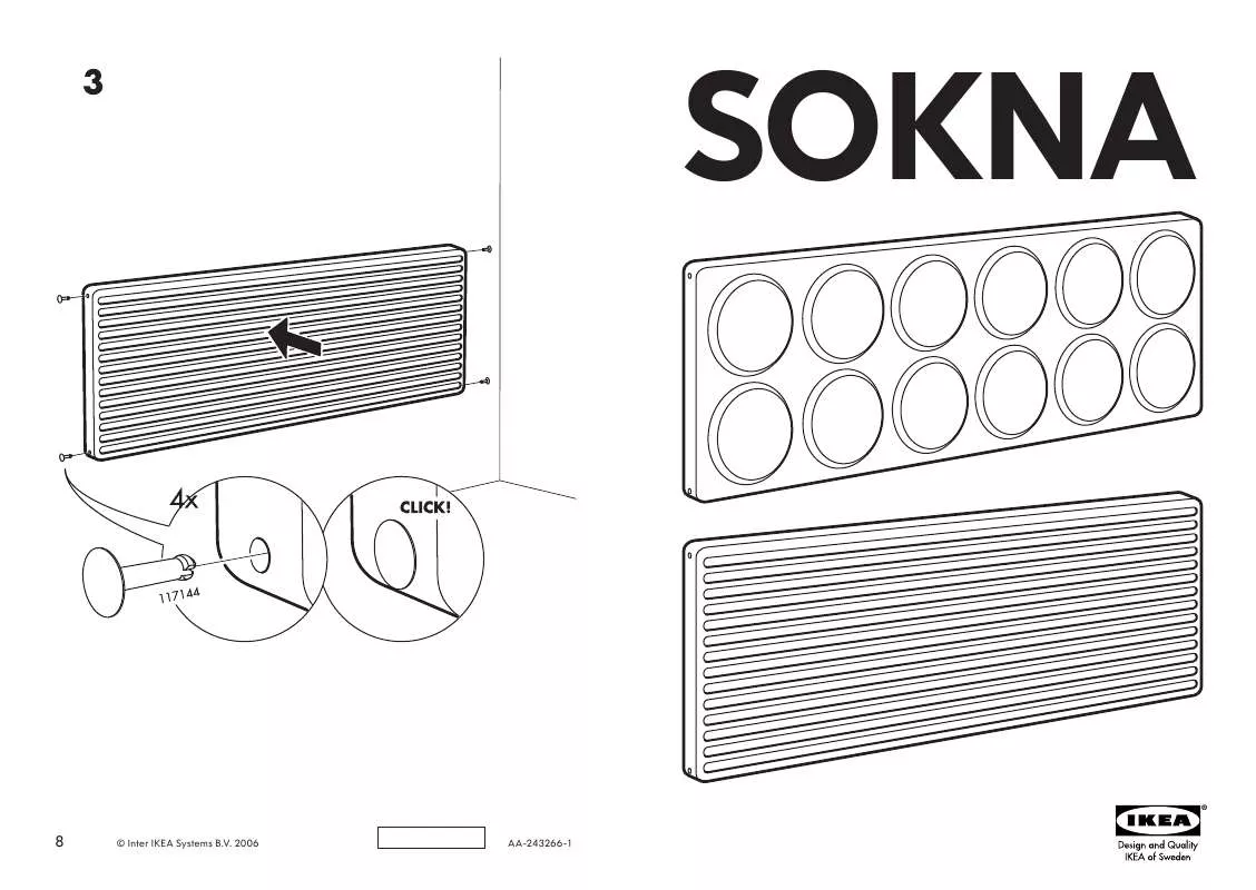 Mode d'emploi IKEA SOKNA HEADBOARD 70 7/8