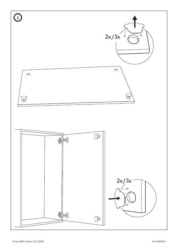 Mode d'emploi IKEA SOLÄR DOOR FOR CORNER WALL CABINET 17X39