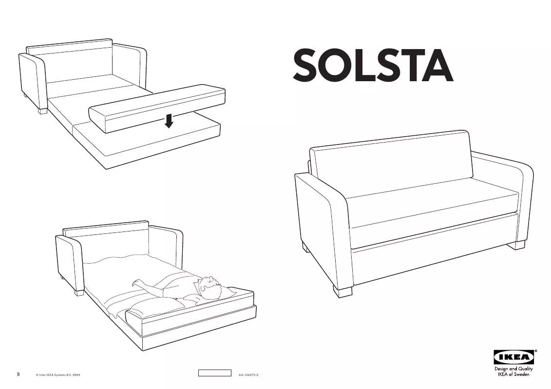 Mode d'emploi IKEA SOLSTA SOFA BED