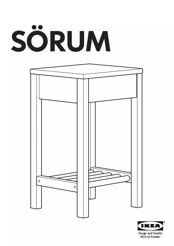 Mode d'emploi IKEA SORUM BEDSIDE TABLE 16X15