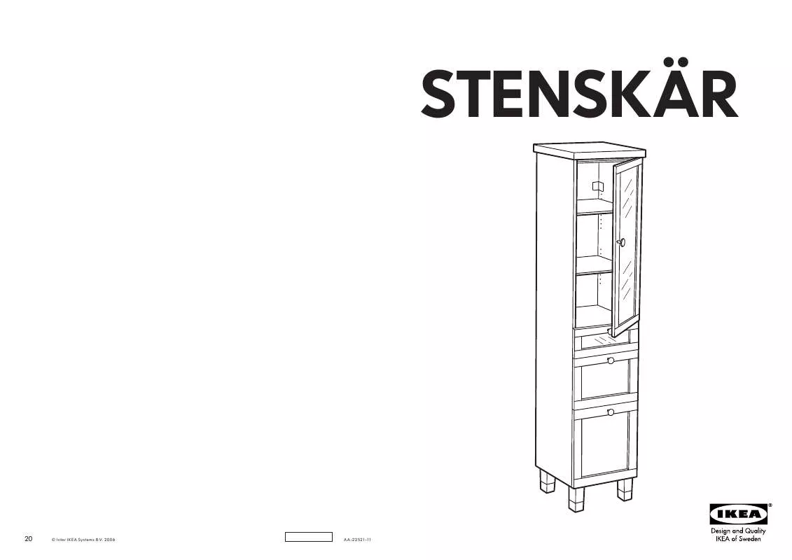 Mode d'emploi IKEA STENSKÄR HIGH CABINET 15X58