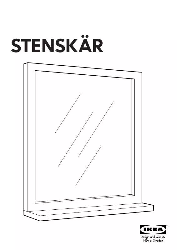 Mode d'emploi IKEA STENSKÄR MIRROR W/ SHELF 28X27