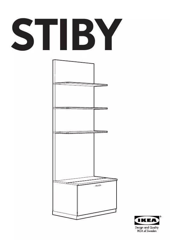 Mode d'emploi IKEA STIBY DRAWER UNIT W/ PANEL & 3 SHELVES