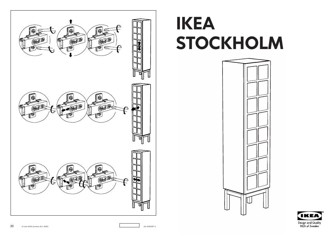 Mode d'emploi IKEA STOCKHOLM CABINET 16 1/8X67 3/4