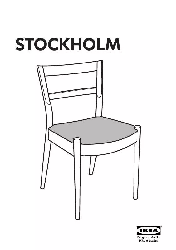 Mode d'emploi IKEA STOCKHOLM CHAIR