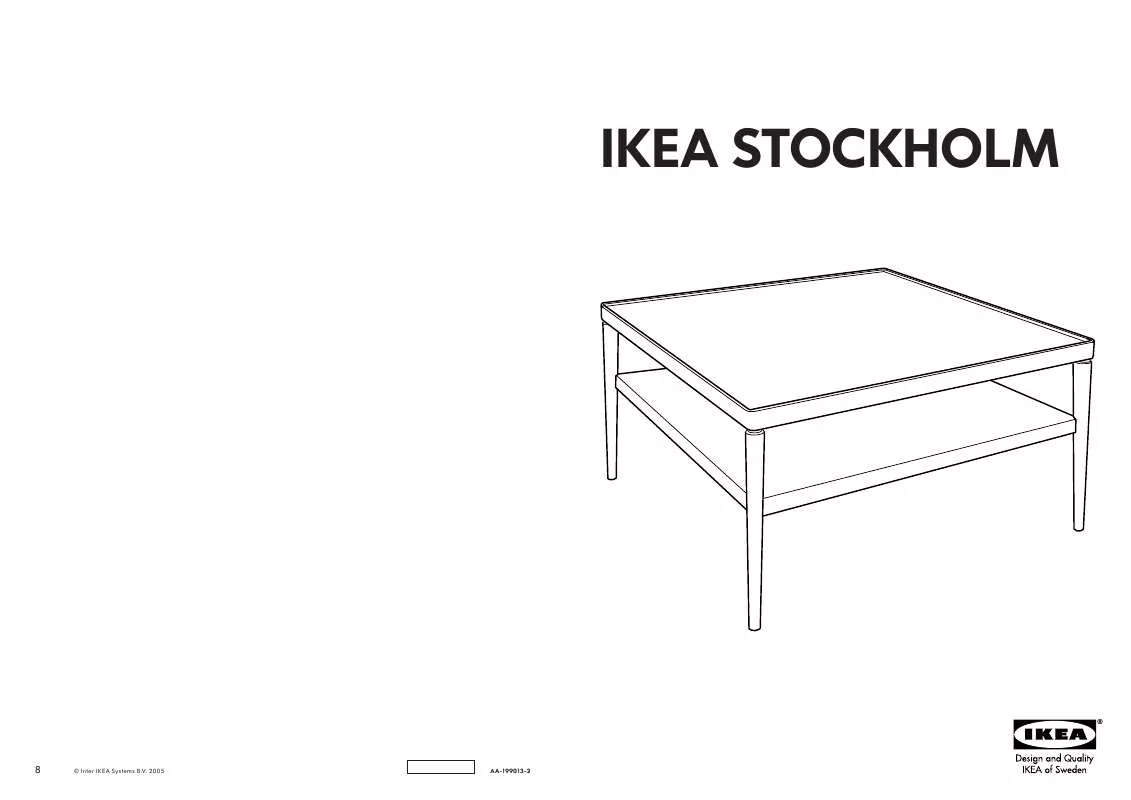 Mode d'emploi IKEA STOCKHOLM COFFEE TABLE 35X35