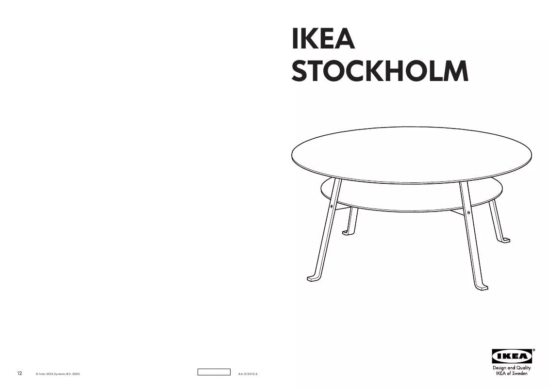 Mode d'emploi IKEA STOCKHOLM COFFEE TABLE 38