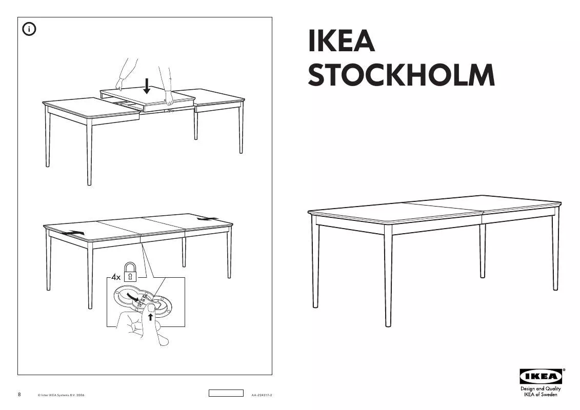 Mode d'emploi IKEA STOCKHOLM DINING TABLE 71/93X35