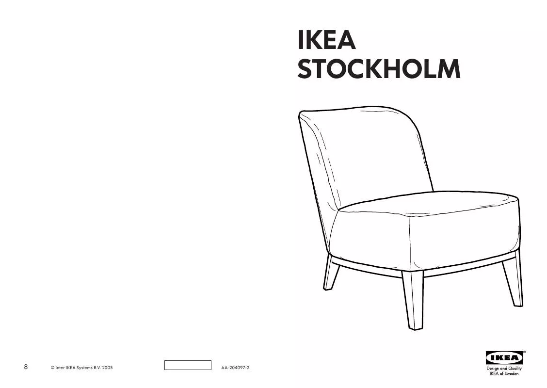 Mode d'emploi IKEA STOCKHOLM EASY CHAIR FRAME
