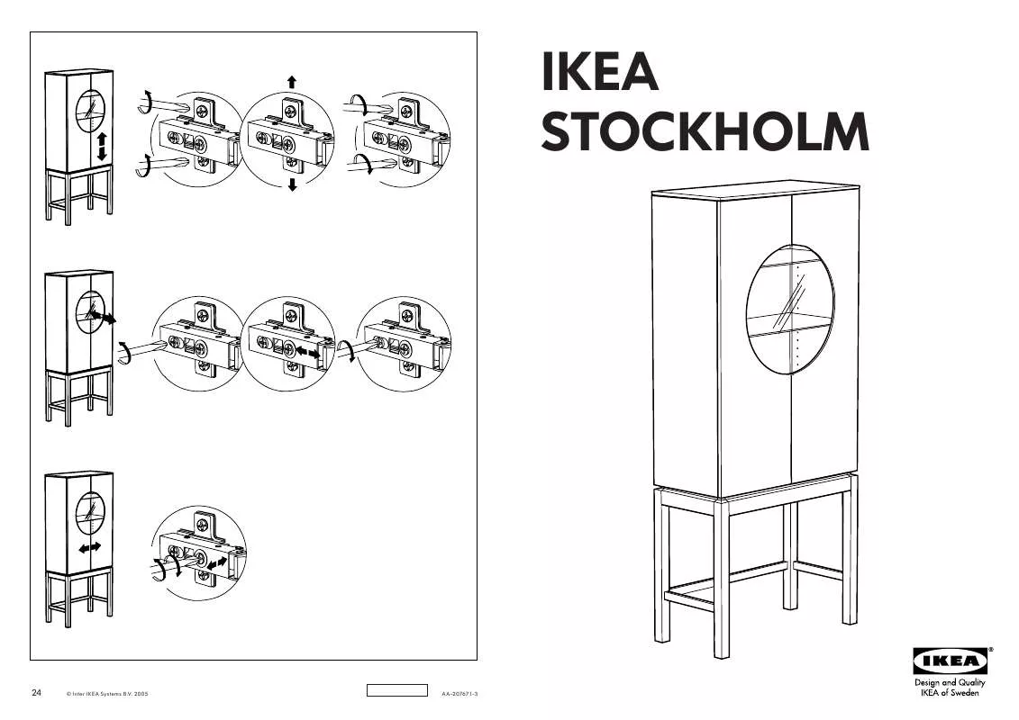 Mode d'emploi IKEA STOCKHOLM GLASS-DOOR CAB 30X69