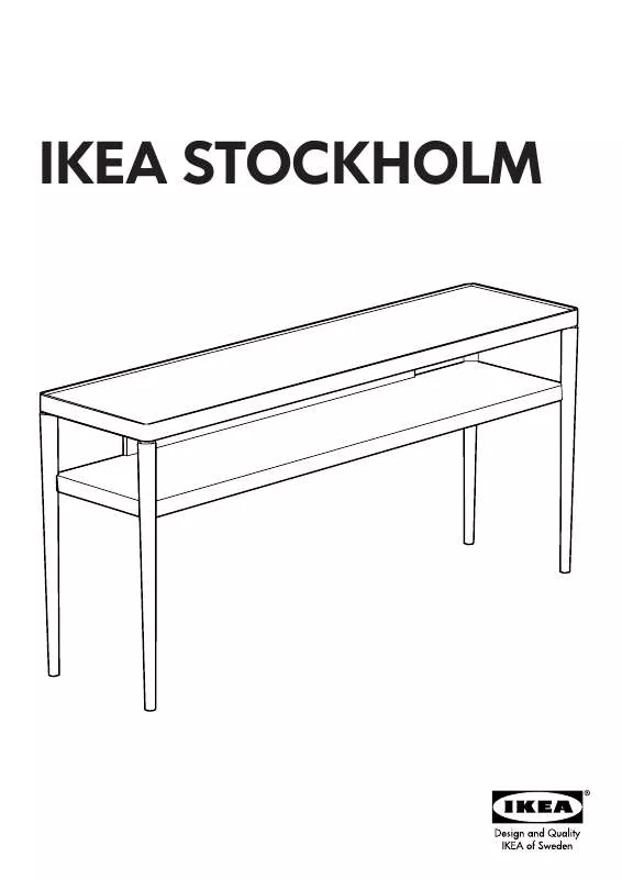 Mode d'emploi IKEA STOCKHOLM SOFA TABLE 59X15