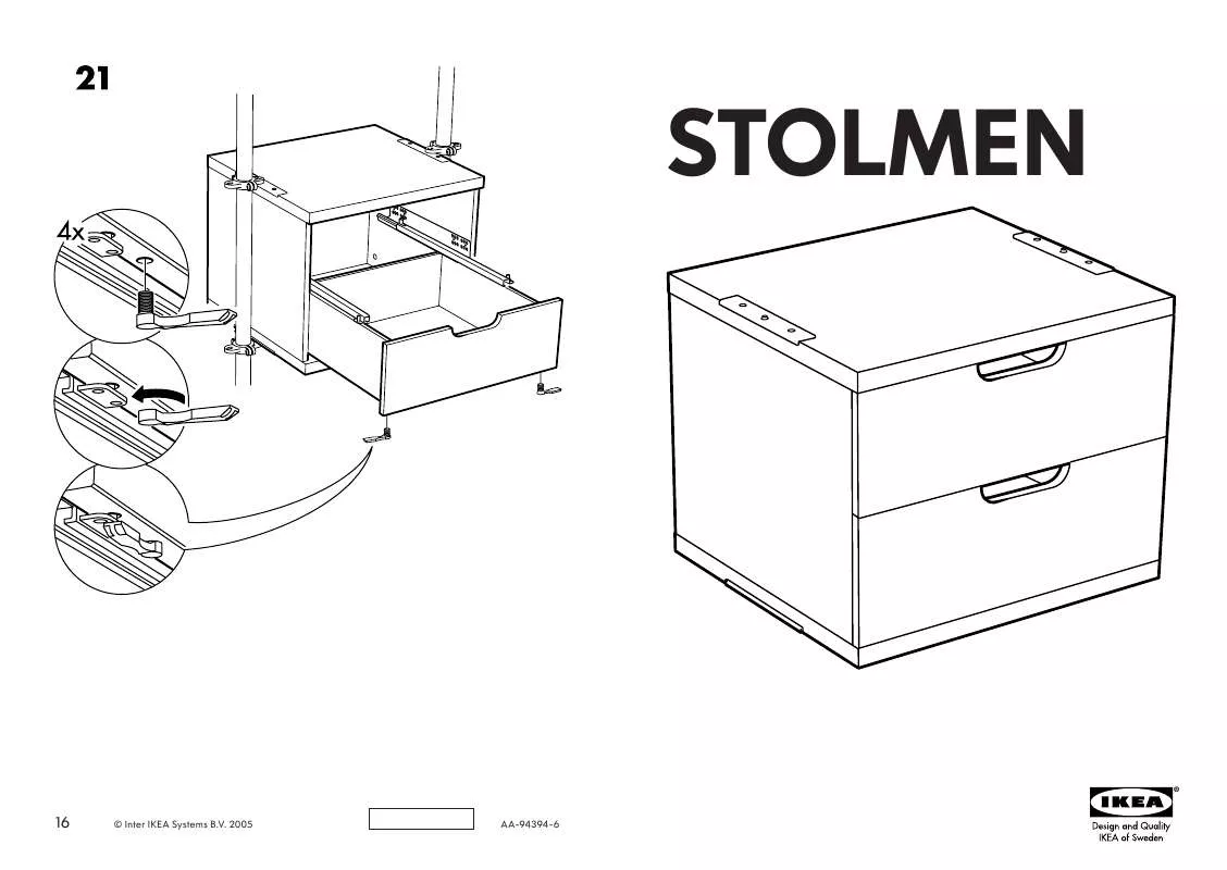 Mode d'emploi IKEA STOLMEN CHEST W/ 2DRAWERS 22X20
