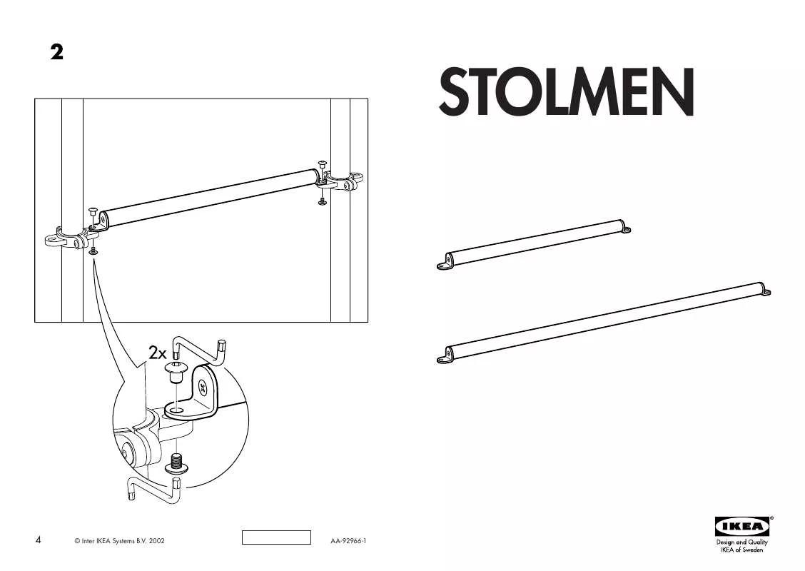 Mode d'emploi IKEA STOLMEN CLOTHES RAIL 21 5/8