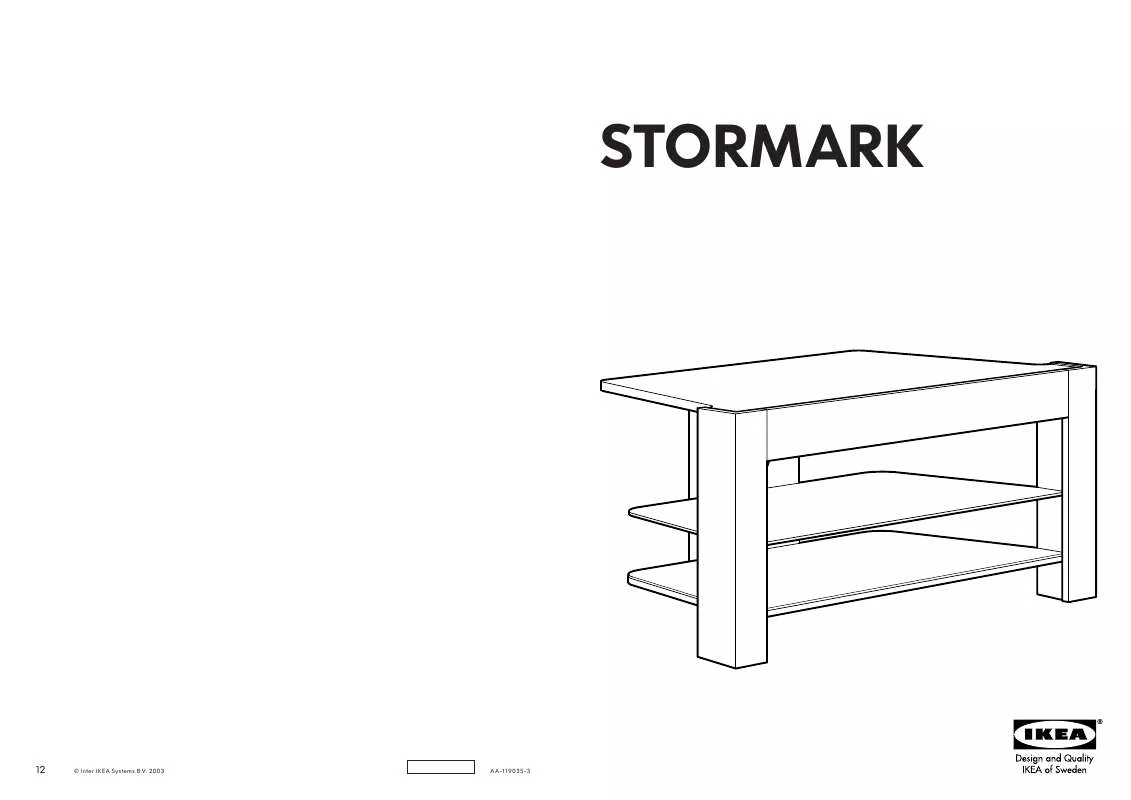 Mode d'emploi IKEA STORMARK TV UNIT 40X19