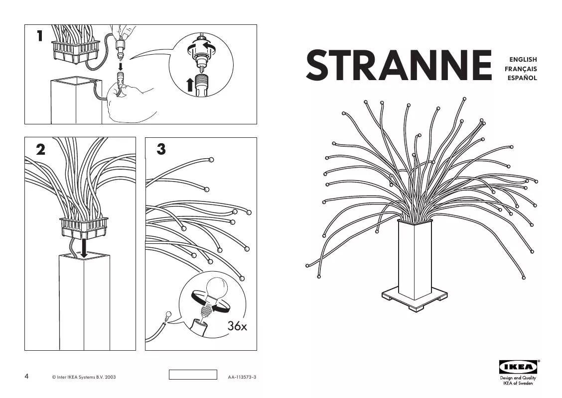 Mode d'emploi IKEA STRANNE TABLE LAMP