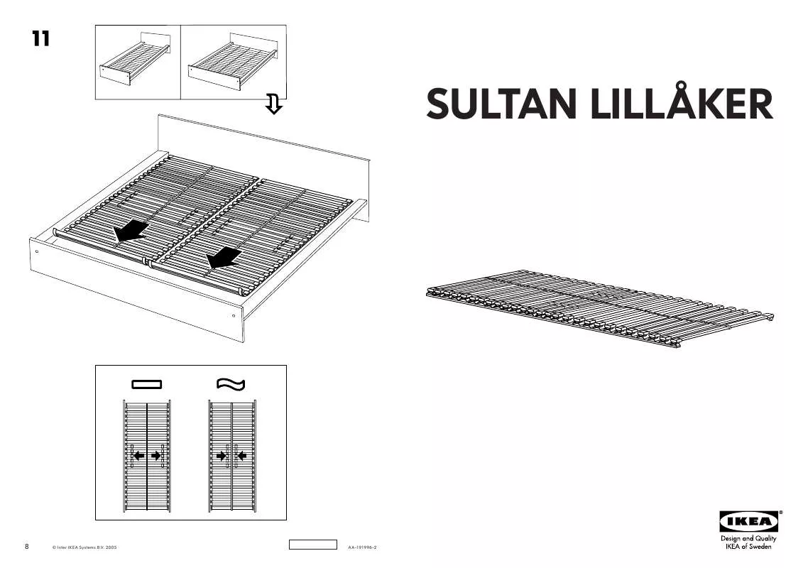 Mode d'emploi IKEA SULTAN LILLÅKER SLATTED BED BASE FULL