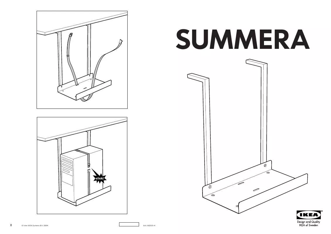 Mode d'emploi IKEA SUMMERA COMPUTER HOLDER