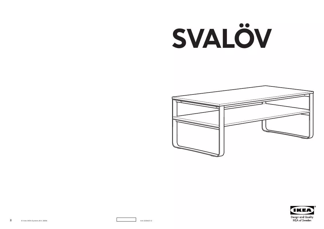 Mode d'emploi IKEA SVALÖV COFFEE TABLE 47X26