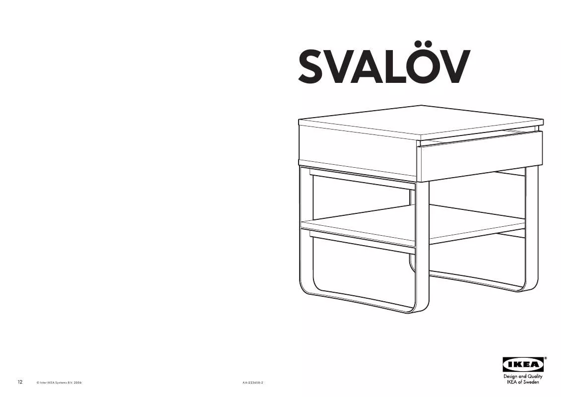 Mode d'emploi IKEA SVALÖV SIDE TABLE 20X20
