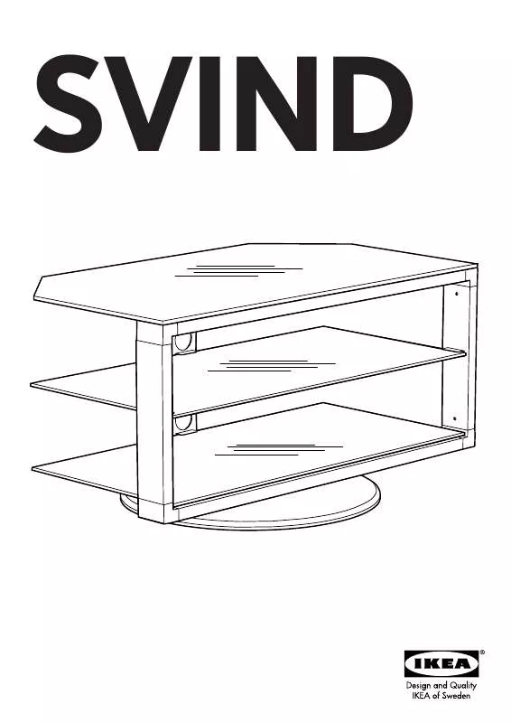 Mode d'emploi IKEA SVIND TV UNIT 37X21 5/8