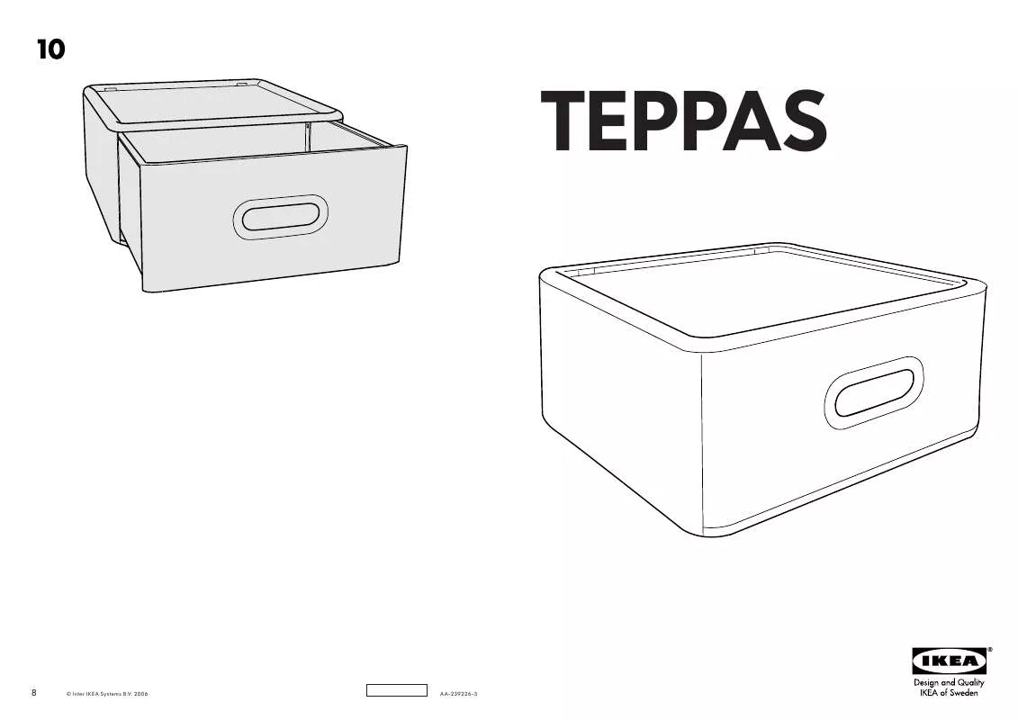 Mode d'emploi IKEA TEPPAS DRAWER UNIT 13 3/4X13 3/4