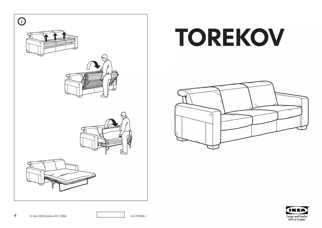 Mode d'emploi IKEA TOREKOV SOFA BED